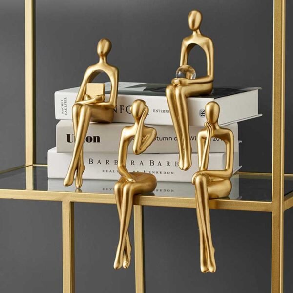 Golden Miniatures Abstract Resin Statue | Yedwo