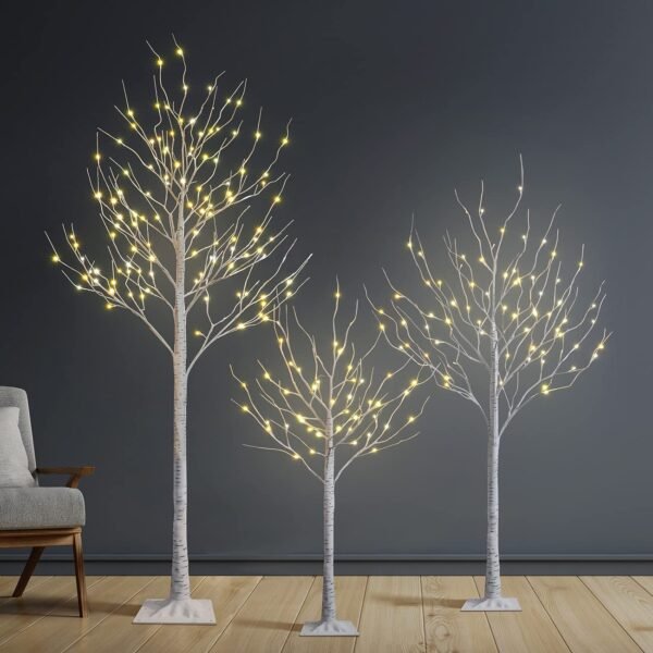 Artificial Decoration Lighted Birch Tree | Yedwo Home