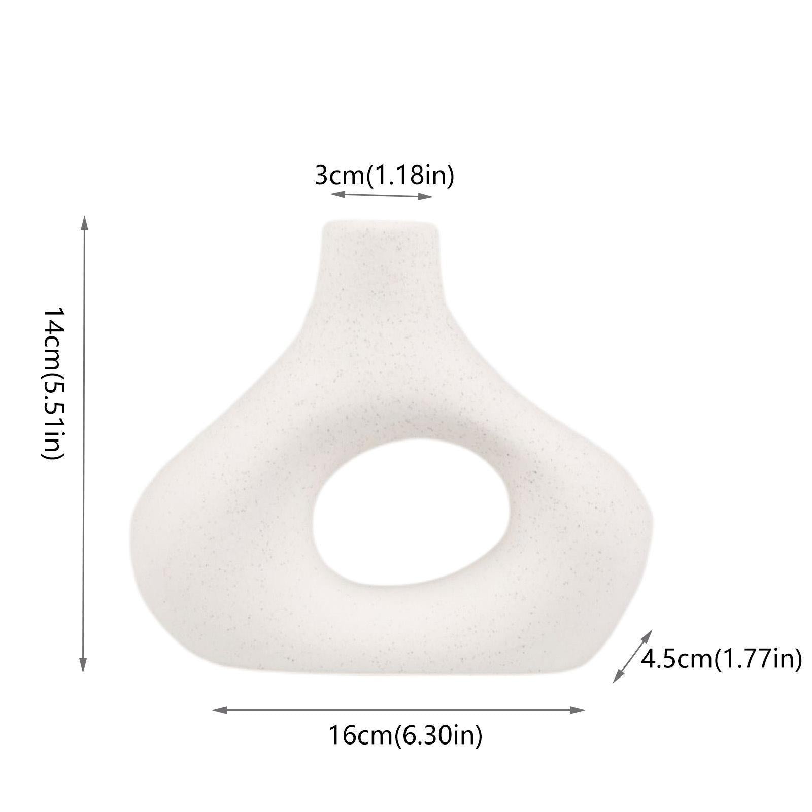 Ceramic Hollow Donut Vase Set Decor | Yedwo Design - Image 6