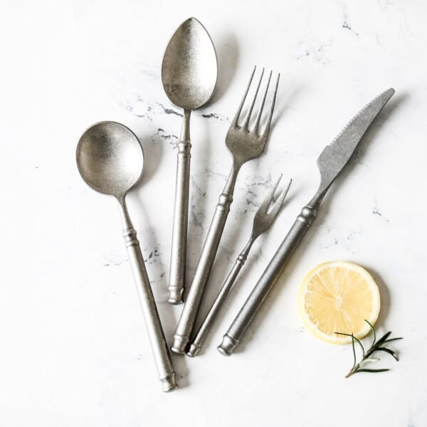 Japanese Vintage Distressed Stainless Steel Cutlery Set | Yedwo