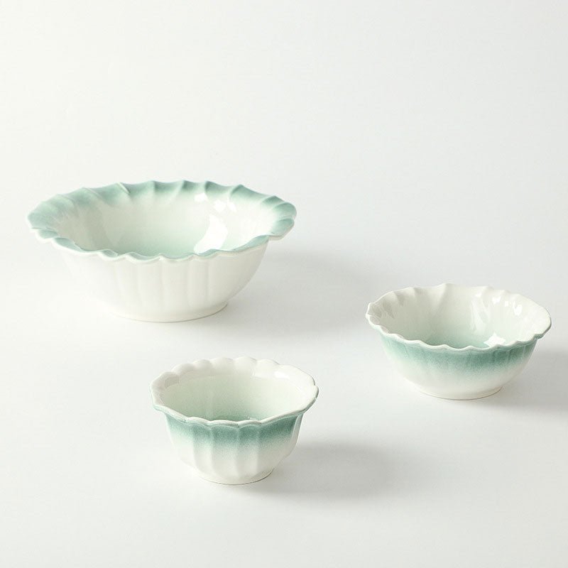 Japanese Vintage Emerald Green Kiln-Glazed Ceramic Dinnerware | Yedwo - Image 5
