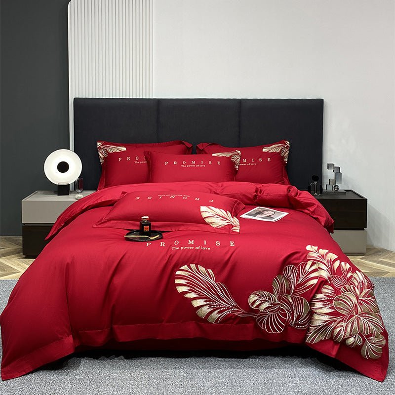 Luxury Egyptian Cotton Flower Embroidered Bedding Set | Yedwo Home - Image 10