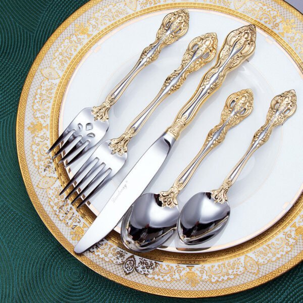Michelangelo Vintage Gold-Plated Stainless Steel Cutlery Set | Yedwo