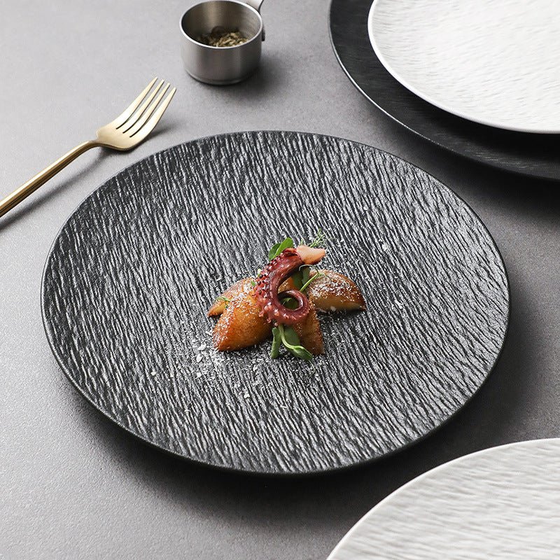 Minimalist Ceramic Round Steak and Pasta Plate | Yedwo Design - Image 3