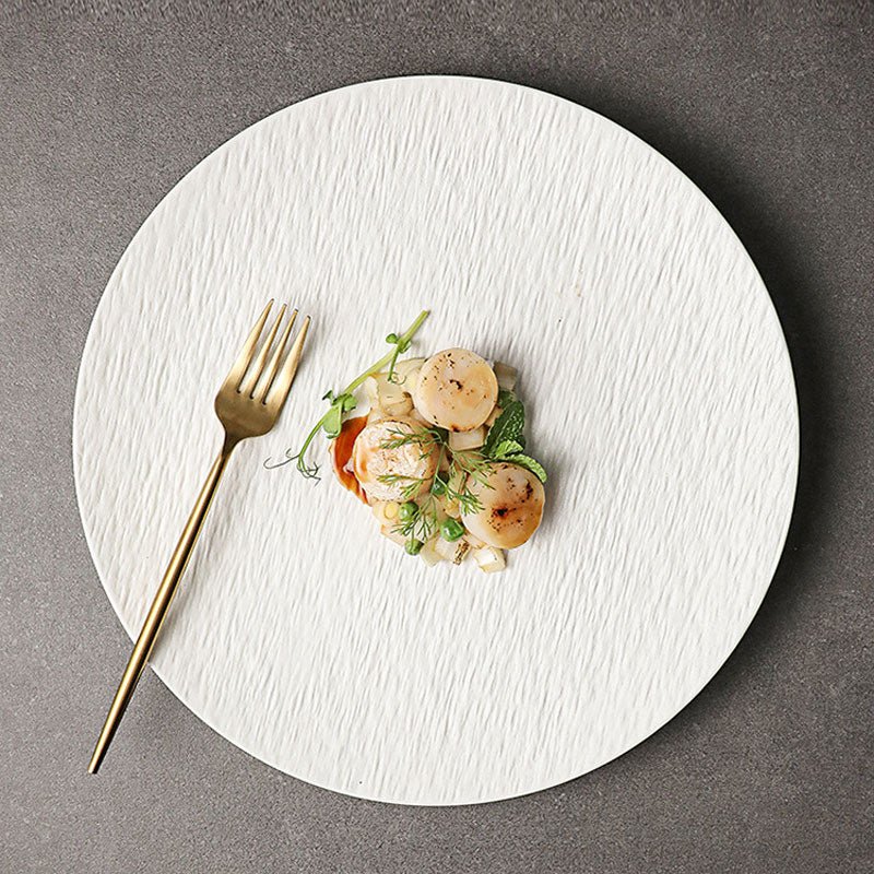 Minimalist Ceramic Round Steak and Pasta Plate | Yedwo Design - Image 8