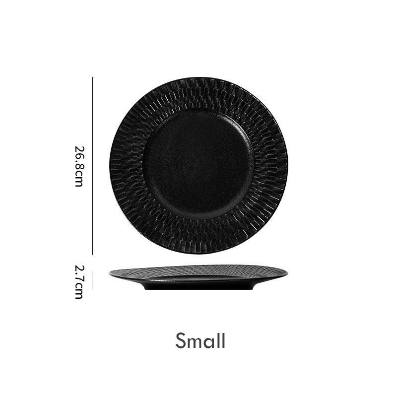 Minimalist Woven Relief Ceramic Dinner Plate | Yedwo Design - Image 5