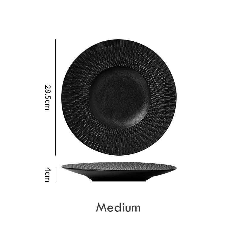 Minimalist Woven Relief Ceramic Dinner Plate | Yedwo Design - Image 6