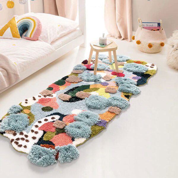 Soft Irregular Artistic Moss Area Rug | Yedwo Design