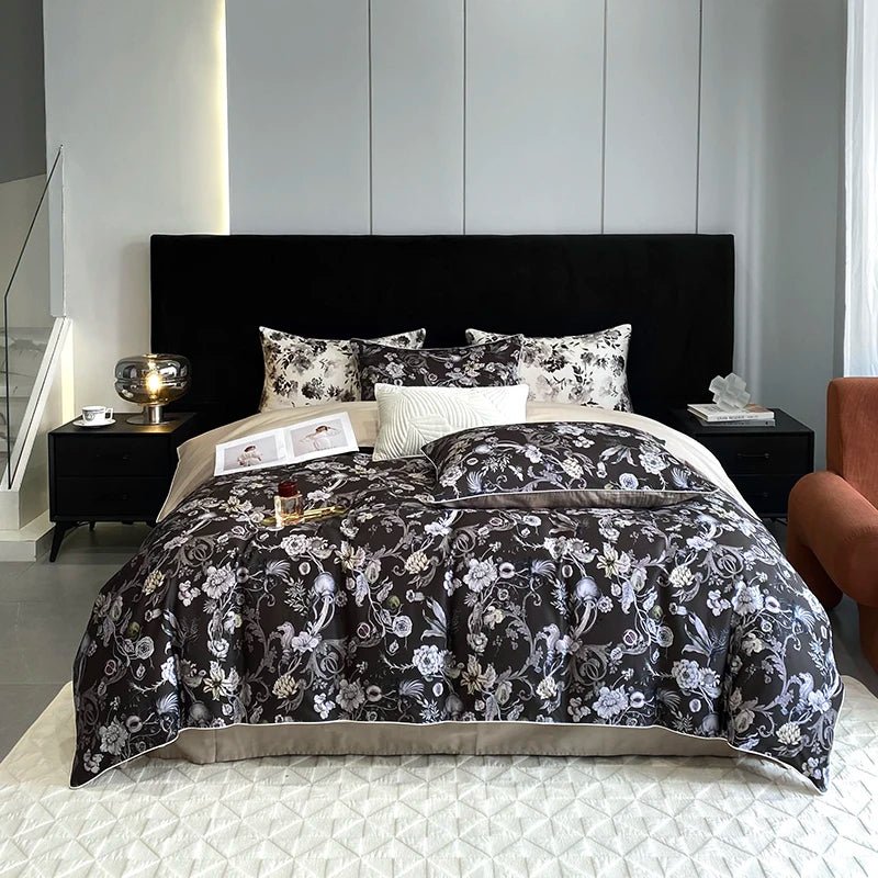 Vintage Oil Painting Style 1000TC Egyptian Cotton Bedding Set | Yedwo - Image 1