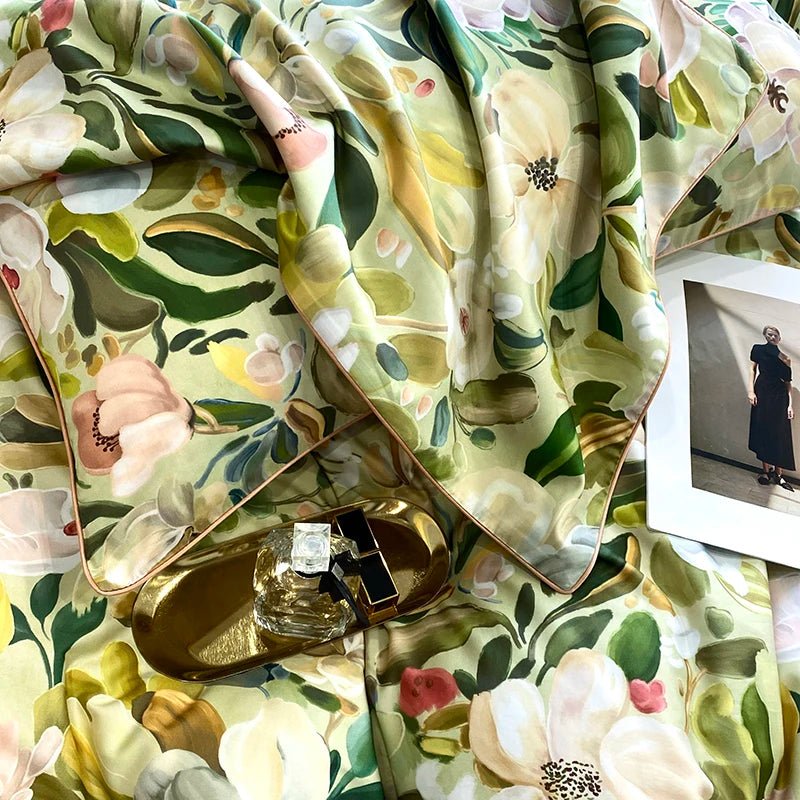 Vintage Oil Painting Style 1000TC Egyptian Cotton Bedding Set | Yedwo - Image 15