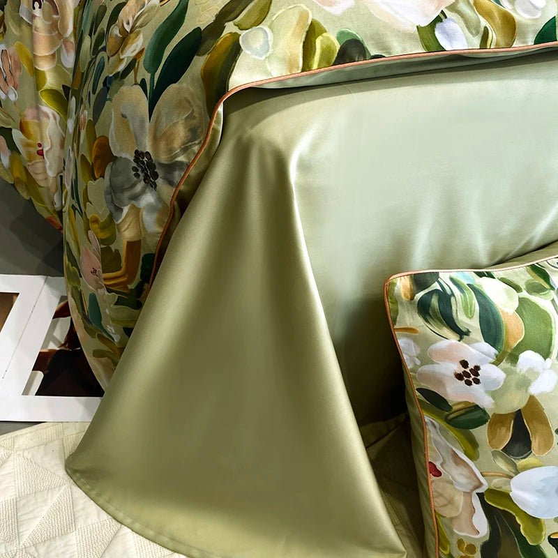 Vintage Oil Painting Style 1000TC Egyptian Cotton Bedding Set | Yedwo - Image 18
