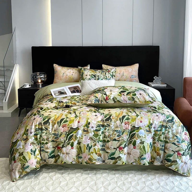 Vintage Oil Painting Style 1000TC Egyptian Cotton Bedding Set | Yedwo - Image 3