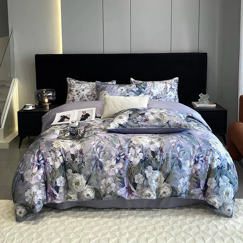 Vintage Oil Painting Style 1000TC Egyptian Cotton Bedding Set | Yedwo - Image 4