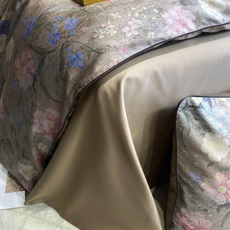 Vintage Oil Painting Style 1000TC Egyptian Cotton Bedding Set | Yedwo - Image 14