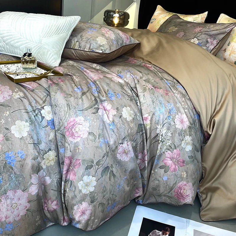 Vintage Oil Painting Style 1000TC Egyptian Cotton Bedding Set | Yedwo - Image 11