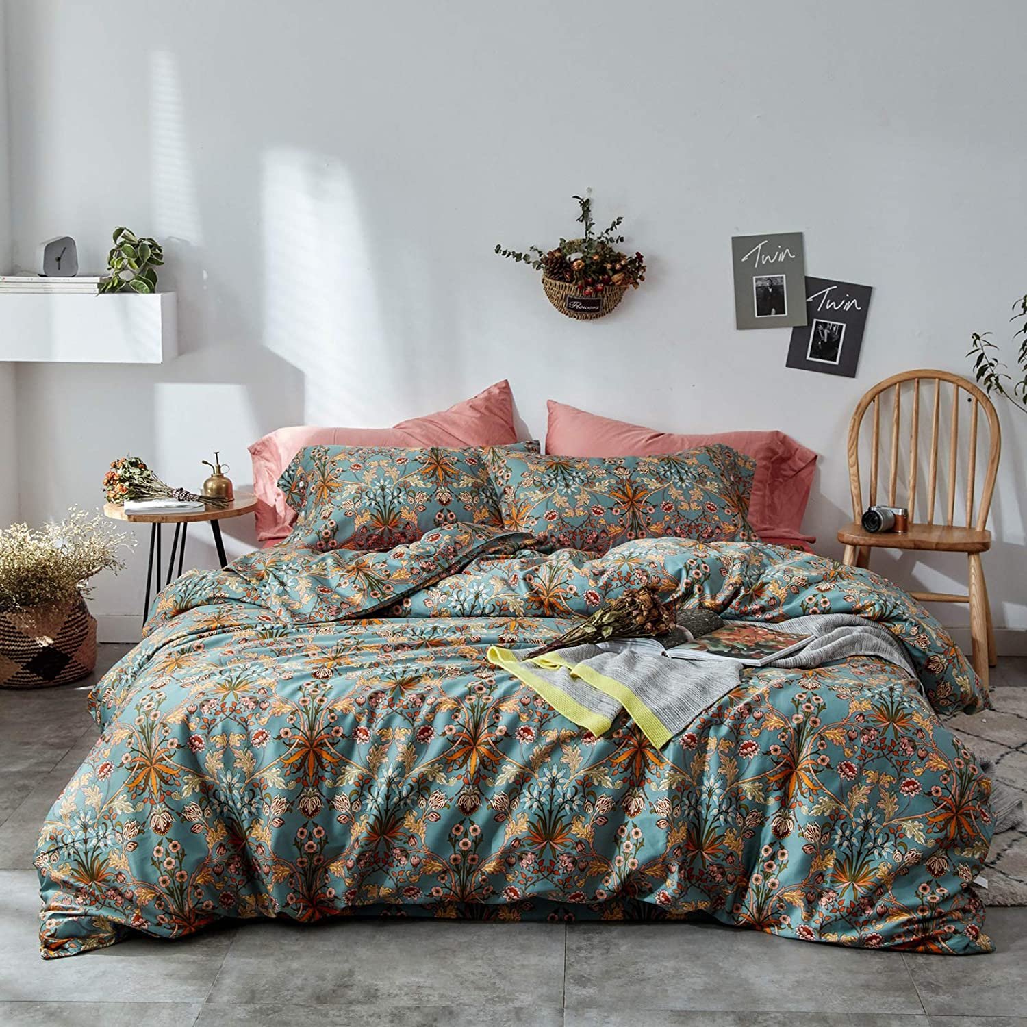 Vintage Style Garden Flower Duvet Cover | Yedwo - Image 1